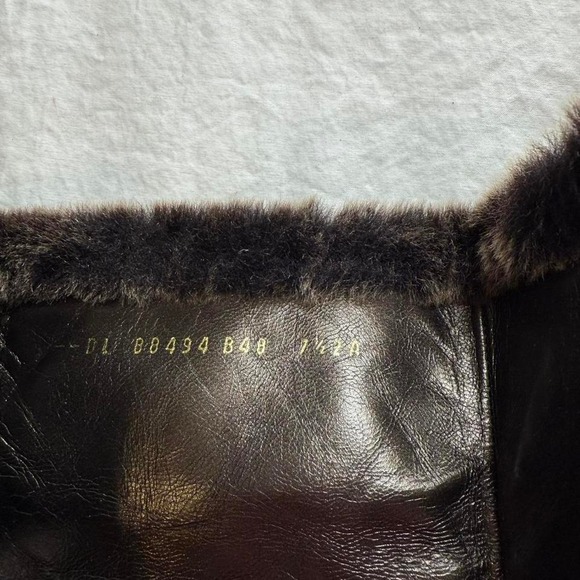 Salvatore Ferragamo Black Suede Boot with Faux Fur Cuff Sz 7.5 (2A — narrow) - Picture 6 of 8